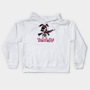 Tactical Bunny Girl Kids Hoodie